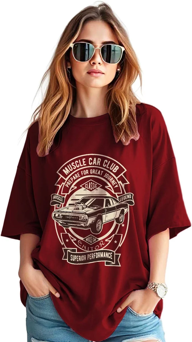 WASHED VINTAGE ACID-DYE DROP SHOULDER TEE